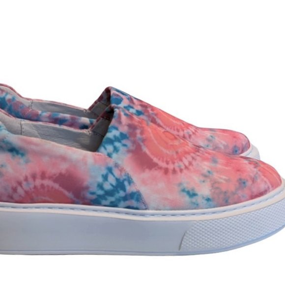J-Slides Dusty Women's Pink & Blue Tie-Dye  Slip-on Sneaker Size 8.5 New w/o Box - Picture 3 of 14